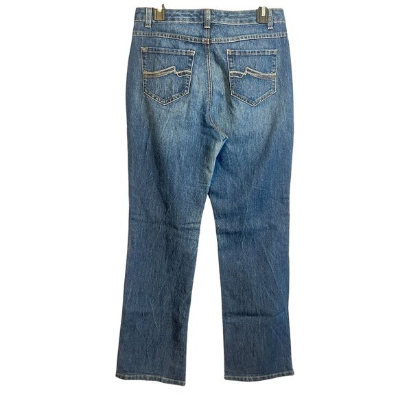 Nine West Womens Court Street Bootcut Jeans Sz 8 30X28 Medium Wash Cotton Blend - Picture 2 of 6